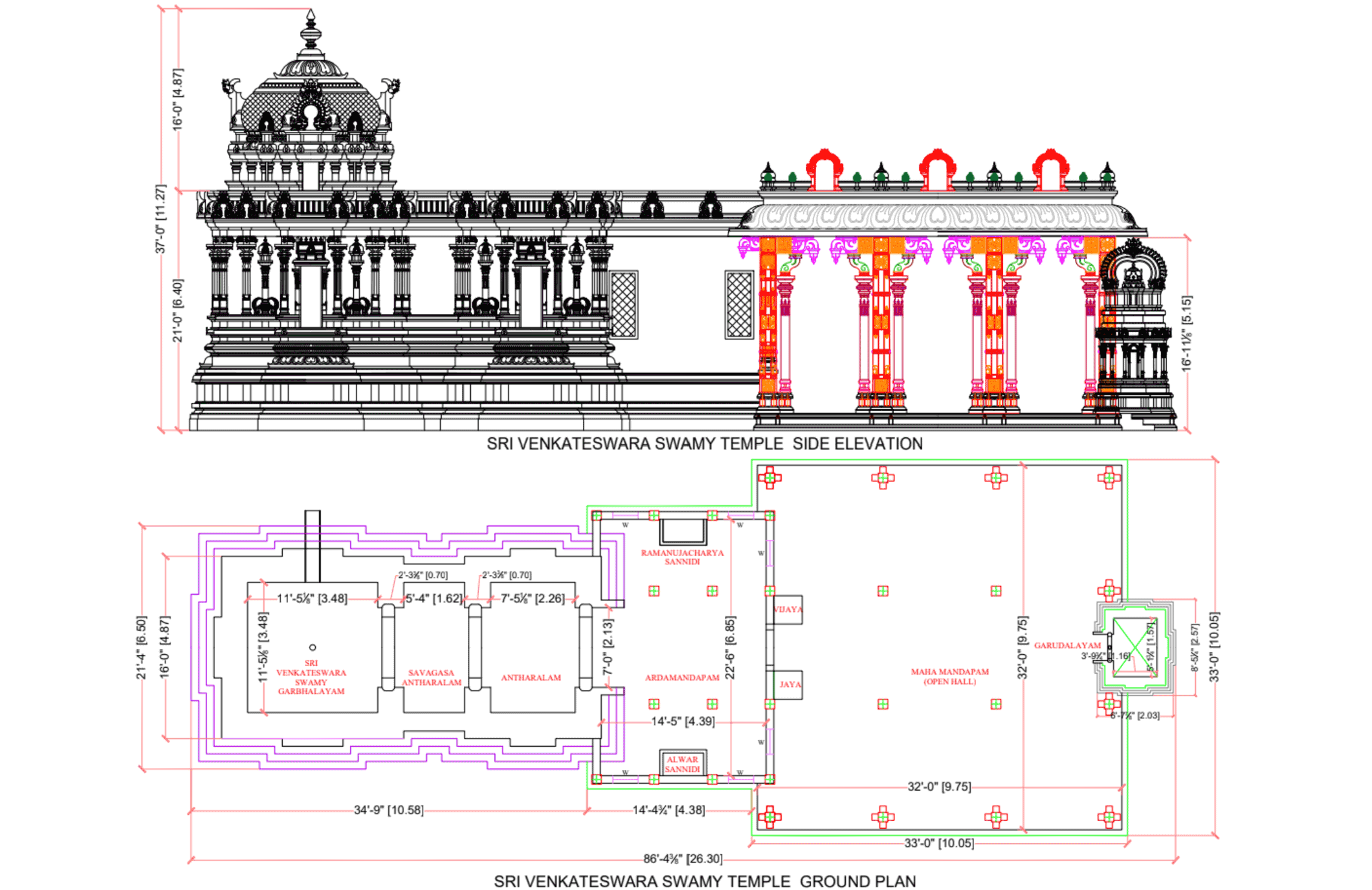 Sri Venkateshwara Devasthanam Ground Plan